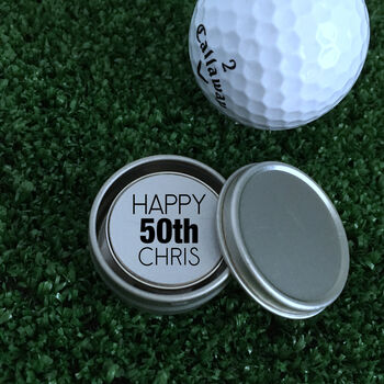 Personalised Happy 50th Birthday Golf Ball Marker, 4 of 4