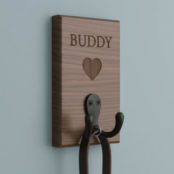 Personalised Solid Oak Or Walnut Wall Hook, 5 of 8