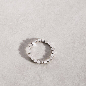 Sterling Silver Nugget Bead Ring, 3 of 8