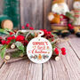 Personalised First Christmas Ceramic Ornament With Name, thumbnail 5 of 7