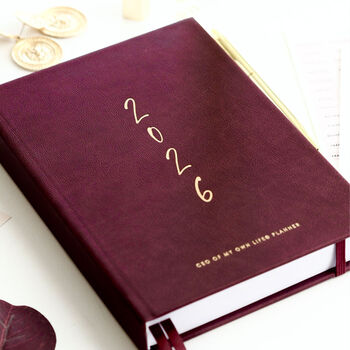 2026 Weekly Life Planner | Burgundy, 2 of 7