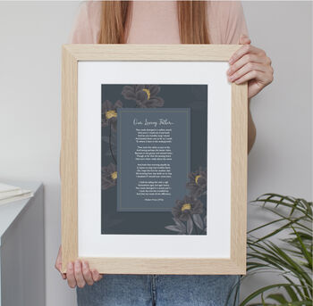 Contemporary Floral Art Personalised Poem Print, 2 of 9