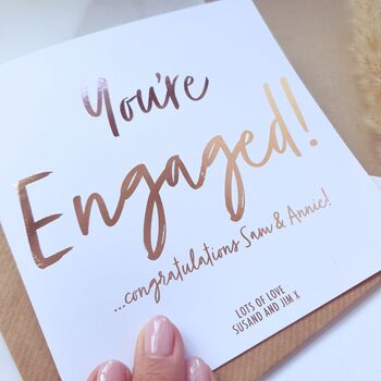 You’re Engaged! Personalised Engagement Card, 3 of 4