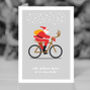 Funny Bike Lovers Christmas Card, Santa On A Bike, thumbnail 5 of 7