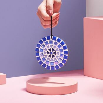 Blue Coaster/Mandala Beginner Mosaic Kit, 2 of 9