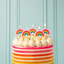 Rainbow Shaped Candles Five Pack, thumbnail 1 of 5