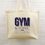 Personalised Tote Bags, Gym And Tonic Design, thumbnail 3 of 3
