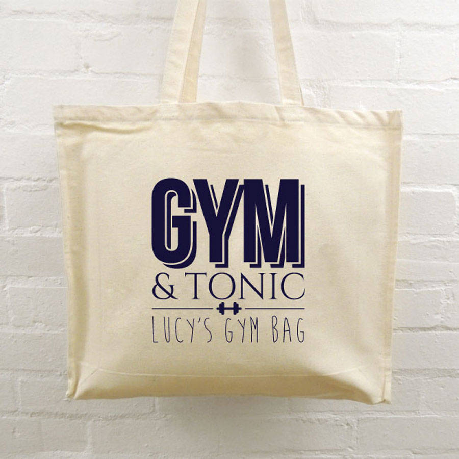 Personalised Tote Bags, Gym And Tonic Design By Able Labels ...