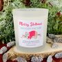 Personalised Fun Sloth Merry Christmas Candle Gift, thumbnail 1 of 10