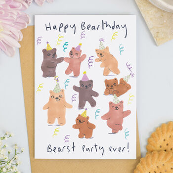 Bears Bearst Birthday Party Gift Wrap Set Of Two Sheets, 4 of 4