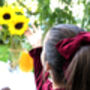 Chiara Girls Velvet Dress With Matching Hair Clip, thumbnail 2 of 4