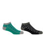 Crosslet Black And Cube Teal Men's Trainer Socks Bundle, thumbnail 1 of 7