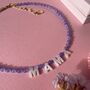 Mother Of Pearl Personalised Beaded Name Necklace, thumbnail 3 of 6