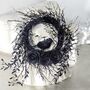 Spooky Raven Black Twig Halloween Wreath, thumbnail 7 of 7