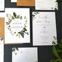 Greenery Wreath Wedding Invitations With Inserts Sample, thumbnail 2 of 8