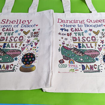 Personalised Queen Of Disco Bag, 3 of 5