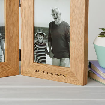Personalised Solid Oak Double Photo Frame, 3 of 6