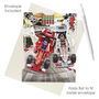 Formula One Racing Car 3D Swing Greetings Card, thumbnail 3 of 5