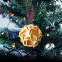 Personalised Yellow Christmas Bauble For Family Initials, thumbnail 2 of 4