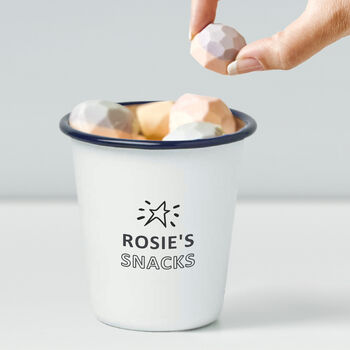 Personalised Enamel Snack Pot, 4 of 11