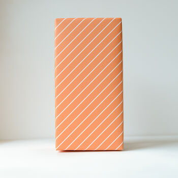 Orange Candy Stripes Wrapping Paper, 3 of 3