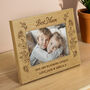 Personalised Wild Flowers 6x4 Oak Finish Photo Frame, thumbnail 4 of 5