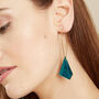 The Hanging Leaf Marble And Mirror Drop Earrings, thumbnail 1 of 6