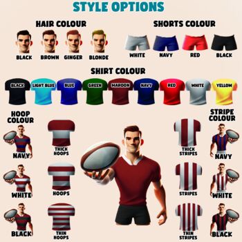 Personalised Rugby Team Shirts Gift Collection, 2 of 11