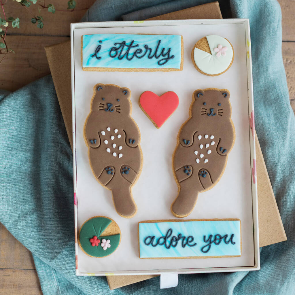 Otterly Adore You Biscuit Gift Set, 1 of 3