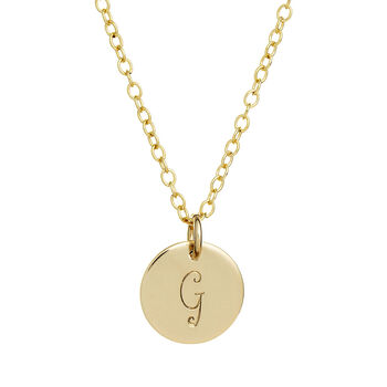 Medium Gold Plated Initial Necklace, 3 of 9