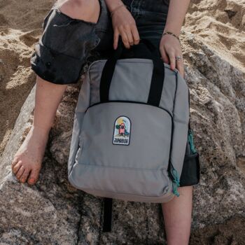 Beachy Recycled Grey 'Cooler' Backpack, 4 of 4