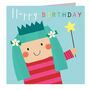 Blue Birthday Girl Card, thumbnail 3 of 4