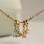 Sterling Silver Birthstone Charm Necklace, thumbnail 6 of 10