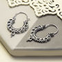 Sterling Silver Moroccan Hoops, thumbnail 1 of 4