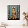 Bengal Beauty Tabby Cat Lover Portrait Wall Art Print, thumbnail 4 of 6