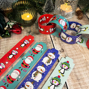 Christmas Paper Chains Santa, Penguin And Snowman 100 Paper Chain Decorations, 3 of 5