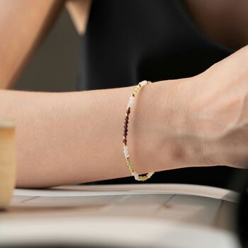 Natural Garnet, Moonstone And Peridot, 5 of 8