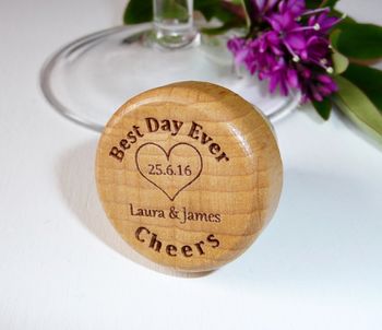 Best Day Ever Personalised Wine Bottle Stopper, 2 of 3