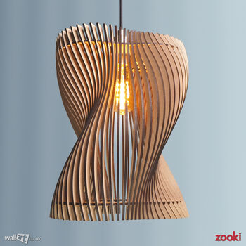Zooki 33 'Hypnos' Wooden Pendant Light, 4 of 10