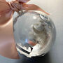 Personalised Silver Leaf Christmas Bauble, thumbnail 1 of 2