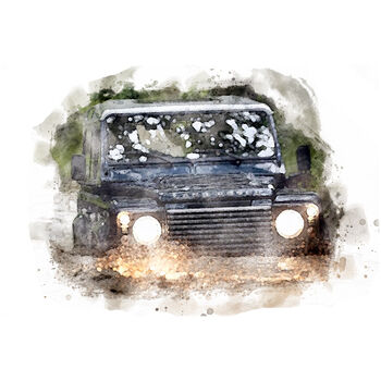 Landrover Defender Personalised Print, 5 of 8