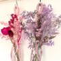 Purple Dried Flower And Macrame Hanger, thumbnail 2 of 4