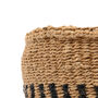 Tukio: Charcoal Stripe Woven Storage Basket, thumbnail 6 of 9