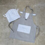 Personalised Grey Deer Child Chef Apron And Hat Set, thumbnail 3 of 5