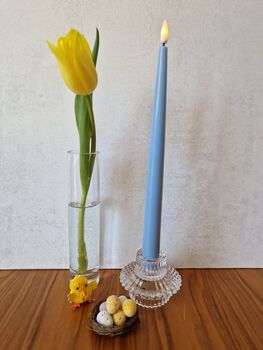 Powder Blue LED Taper Candles, 3 of 4