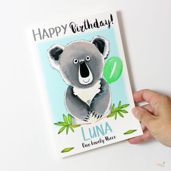 Personalised Koala Relation Birthday Card, 7 of 9