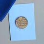 'My Dad Is The Best Dad' Wooden World Token And Card, thumbnail 1 of 2