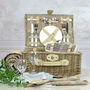 Lavender Tartan Picnic Basket For Two, thumbnail 6 of 6