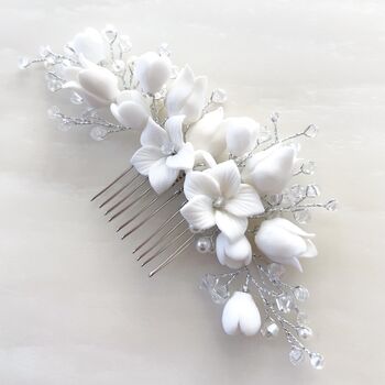 Floral Wedding Hair Comb, 5 of 6