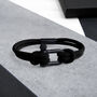 Personalised Men's Nautical Shackle And Rope Bracelet, thumbnail 8 of 12